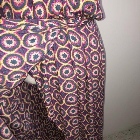 Tiare Hawaii Dress One Size OSFM Womens High Low Pink Gray Elastic Waist Straps - Picture 11 of 15